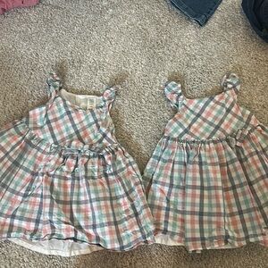 Toddler girl dresses plaid with white under liner.Perfect for Easter or occasion